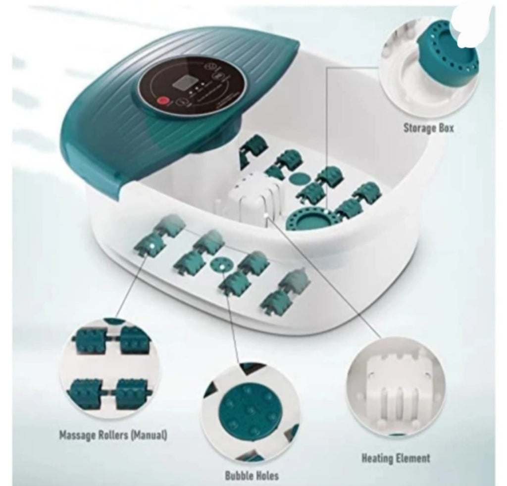 MaxKare Foot Spa Massager with Heat and Bubbles