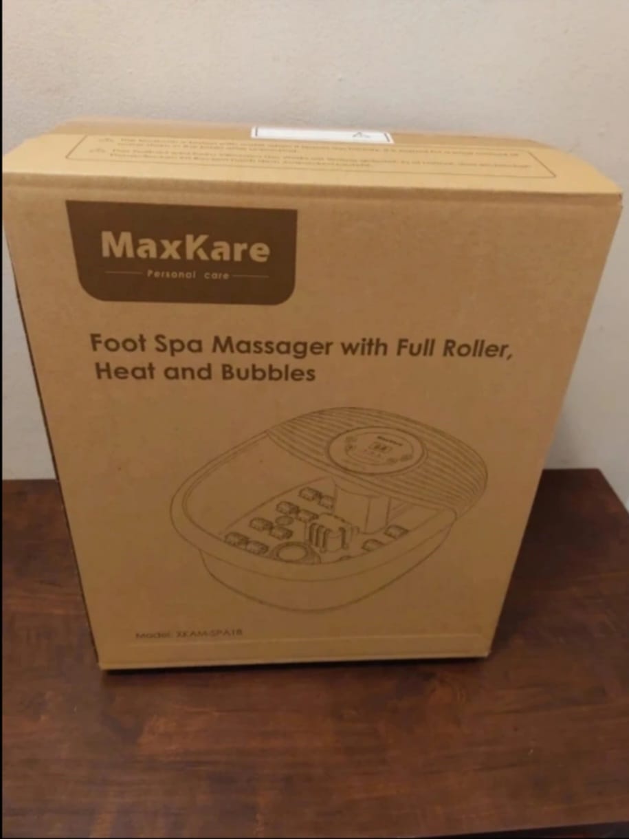 MaxKare Foot Spa Massager with Heat and Bubbles